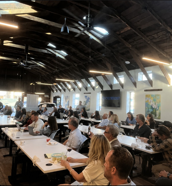 The Ticket 500 workshop full of members