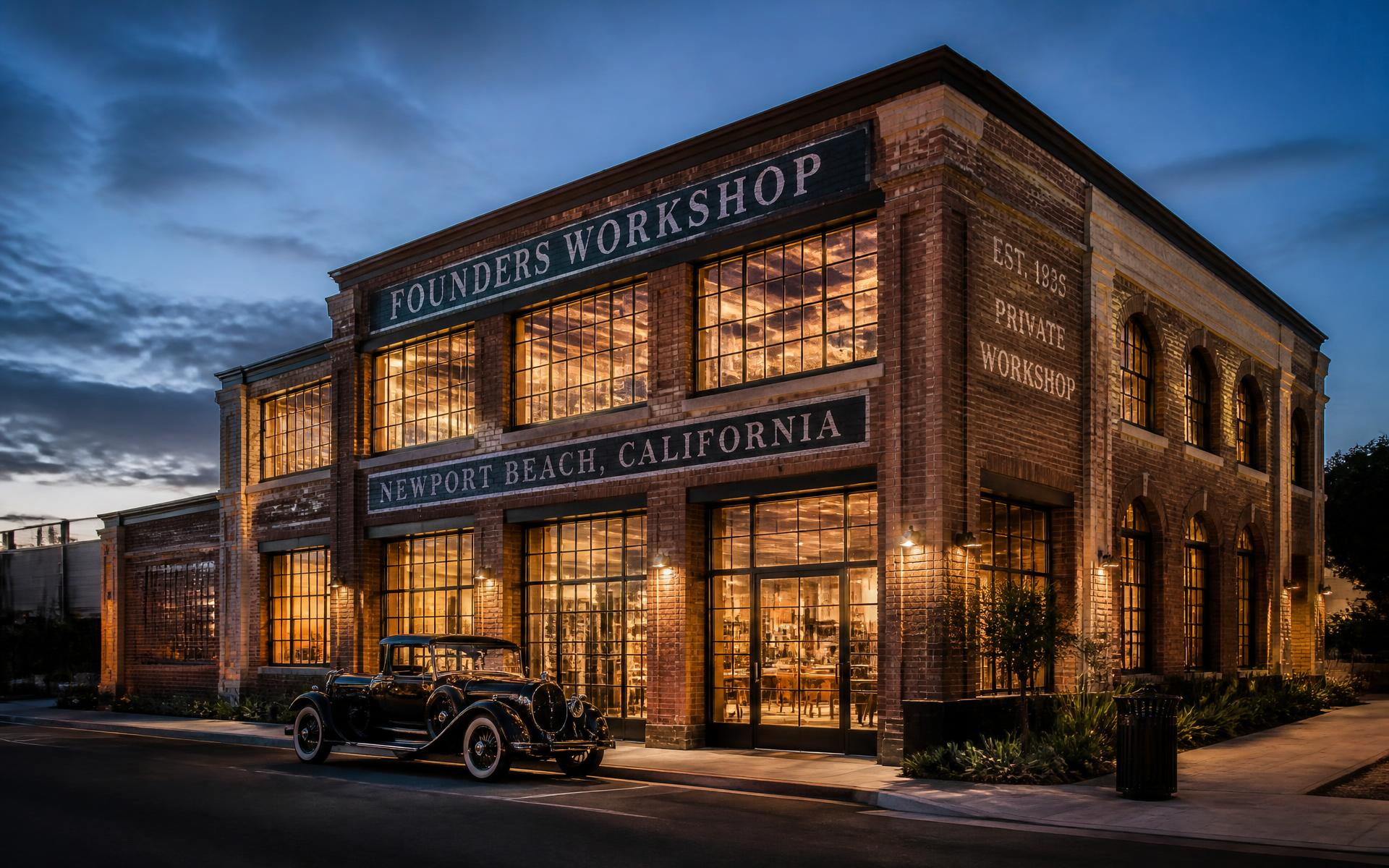 The historic Newport Beach building that houses the Ticket 500 workshop